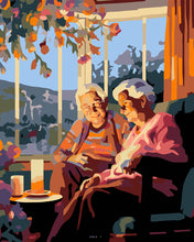 Cargar imagen en el visor de la galería, Pintar por numeros Figured'Art - Atardecer en el porche