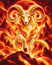Cargar imagen en el visor de la galería, Pintar por numeros Figured'Art - Aries Zodiaco Cósmico