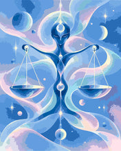 Cargar imagen en el visor de la galería, Pintar por numeros Figured'Art - Libra Zodiaco Cósmico