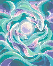 Cargar imagen en el visor de la galería, Pintar por numeros Figured'Art - Piscis Zodiaco Cósmico