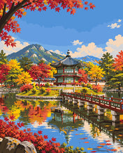 Cargar imagen en el visor de la galería, Pintar por numeros Figured'Art - Reflejo del Palacio Gyeongbokgung