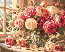 Cargar imagen en el visor de la galería, Pintar por numeros Figured'Art - Ramo de Rosas Vintage