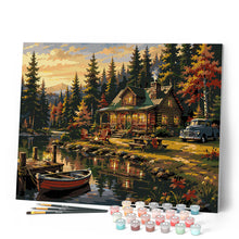 Cargar imagen en el visor de la galería, Cabaña de Otoño en el Lago