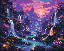 Cargar imagen en el visor de la galería, Pintar por numeros Figured'Art - Valle Místico de Cascadas