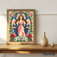 Cargar imagen en el visor de la galería, Art Nouveau Zodiaco Libra