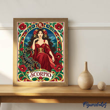 Cargar imagen en el visor de la galería, Art Nouveau Zodiaco Escorpio