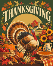 Cargar imagen en el visor de la galería, Pintar por numeros Figured'Art - Pavo de Acción de Gracias