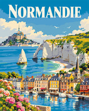 Cargar imagen en el visor de la galería, Pintar por numeros Figured'Art - Póster de Viaje Primavera en Normandía