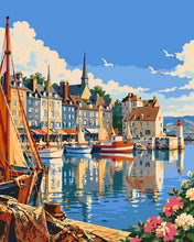 Cargar imagen en el visor de la galería, Pintar por numeros Figured'Art - Puerto de Honfleur, Normandía