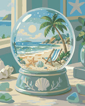 Cargar imagen en el visor de la galería, Pintar por numeros Figured'Art - Bola de Nieve de Playa Costera