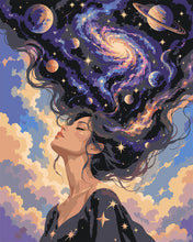 Cargar imagen en el visor de la galería, Pintar por numeros Figured'Art - Soñando Entre las Estrellas
