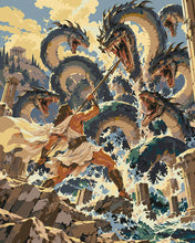Cargar imagen en el visor de la galería, Pintar por numeros Figured'Art - La Batalla de la Hidra