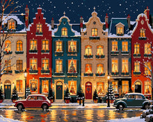 Cargar imagen en el visor de la galería, Pintar por numeros Figured'Art - Calle de Navidad