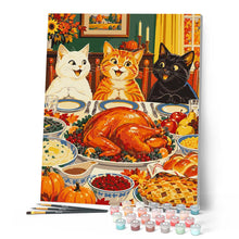 Cargar imagen en el visor de la galería, Gatos en la Cena de Acción de Gracias