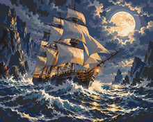 Cargar imagen en el visor de la galería, Pintar por numeros Figured'Art - Viaje a la Luz de la Luna
