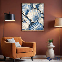 Cargar imagen en el visor de la galería, Concha azul y crema