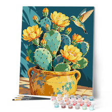 Cargar imagen en el visor de la galería, Colibrí entre flores de tuna