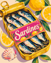 Cargar imagen en el visor de la galería, Pintar por numeros Figured'Art - Lata vintage de sardinas