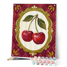 Cargar imagen en el visor de la galería, Encanto vintage de cerezas