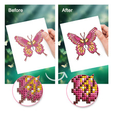 Cargar imagen en el visor de la galería, Mini Diamond Painting 15x20cm (4 piezas) - Alas Vibrantes: Un Cuarteto de Mariposas