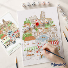 Cargar imagen en el visor de la galería, Kit Regalo Pintura por números - Dolce Vita en Italia
