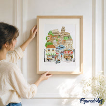 Cargar imagen en el visor de la galería, Kit Regalo Pintura por números - Dolce Vita en Italia