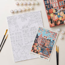 Cargar imagen en el visor de la galería, Kit Regalo Pintura por números - Primavera en Ámsterdam