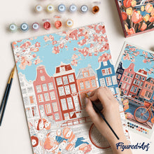Cargar imagen en el visor de la galería, Kit Regalo Pintura por números - Primavera en Ámsterdam