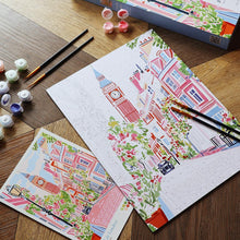 Cargar imagen en el visor de la galería, Kit Regalo Pintura por números - Londres en Tonos Pastel