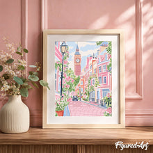 Cargar imagen en el visor de la galería, Kit Regalo Pintura por números - Londres en Tonos Pastel