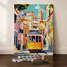 Cargar imagen en el visor de la galería, Kit Regalo Pintura por números - Calles de Lisboa