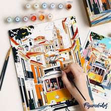 Cargar imagen en el visor de la galería, Kit Regalo Pintura por números - Calles de Lisboa