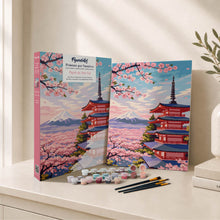 Cargar imagen en el visor de la galería, Kit Regalo Pintura por números - Pagoda del Monte Fuji