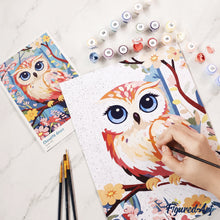 Cargar imagen en el visor de la galería, Kit Regalo Pintura por números - Dulce Búho