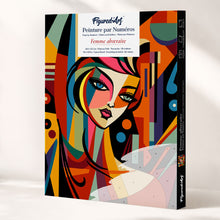 Cargar imagen en el visor de la galería, Kit Regalo Pintura por números - Mujer Abstracta Figured'Art