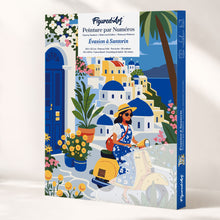 Cargar imagen en el visor de la galería, Kit Regalo Pintura por números - Escapada a Santorini Figured'Art