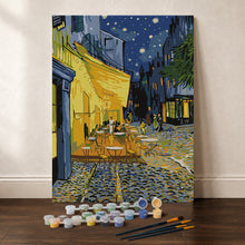 Cargar imagen en el visor de la galería, Kit Regalo Pintura por números - Terraza de café por la noche
Vincent van Gogh