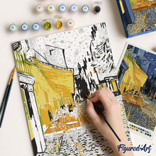 Cargar imagen en el visor de la galería, Kit Regalo Pintura por números - Terraza de café por la noche
Vincent van Gogh