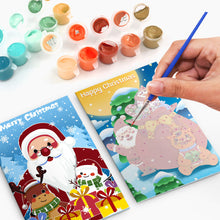 Cargar imagen en el visor de la galería, Pintar por números Lote de 6 Tarjetas de Navidad DIY - Serie 3
