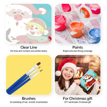 Cargar imagen en el visor de la galería, Pintar por números Lote de 6 Tarjetas de Navidad DIY - Serie 4