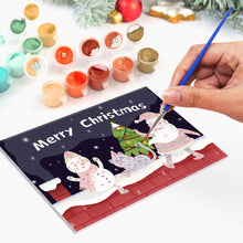 Cargar imagen en el visor de la galería, Pintar por números Lote de 6 Tarjetas de Navidad DIY - Serie 5