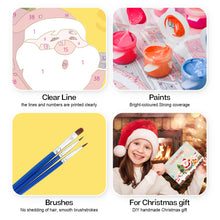 Cargar imagen en el visor de la galería, Pintar por números Lote de 6 Tarjetas de Navidad DIY - Serie 5