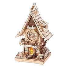 Cargar imagen en el visor de la galería, Puzzle 3D - Reloj de cuco (color madera)