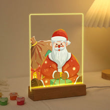 Cargar imagen en el visor de la galería, Pintar por números - Soporte de madera con Luz LED 15x20cm - Papá Noel 09