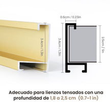 Cargar imagen en el visor de la galería, Bastidor de aluminio para montar en casa - 40×50 cm - Dorado