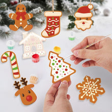 Cargar imagen en el visor de la galería, Decoraciones de Navidad Pintura por Números - Kit Galletas de Jengibre Navideñas