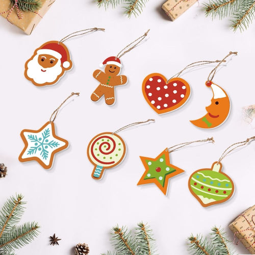 Decoraciones de Navidad Pintura por Números - Kit Luna, Estrella y Corazón Figured'Art