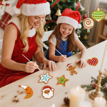 Cargar imagen en el visor de la galería, Decoraciones de Navidad Pintura por Números - Kit Luna, Estrella y Corazón