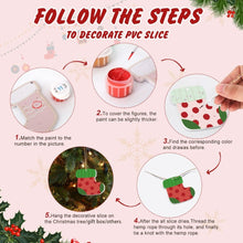 Cargar imagen en el visor de la galería, Decoraciones de Navidad Pintura por Números - Kit Reno, Santa Claus y Media