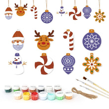 Cargar imagen en el visor de la galería, Decoraciones de Navidad Pintura por Números - Kit Copos de Nieve y Bolas